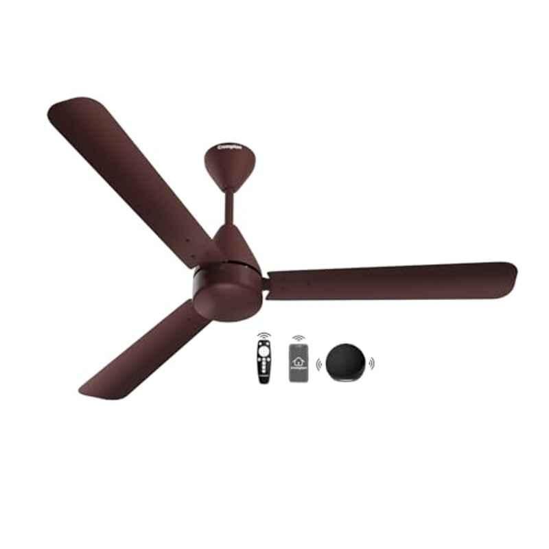 Crompton Hyperjet Smart 35W 350rpm Brown 5 Star BLDC Ceiling Fan, Sweep: 1200 mm
