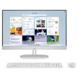 HP Essentials A13WPPA Shell White All in One Desktop with Intel Core i7/16GB/512GB SSD/MS Office/Windows 11 Home & 23.8 inch FHD Display, 24 -CR0037IN