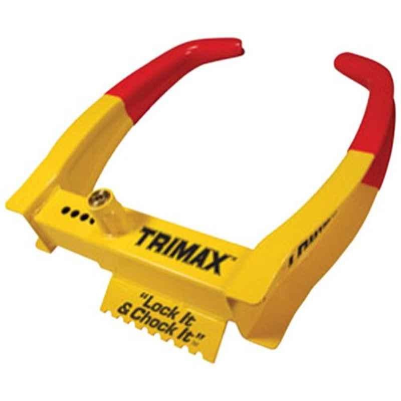 Trimax TCL75 Yellow & Red Deluxe Universal Wheel Chock Lock
