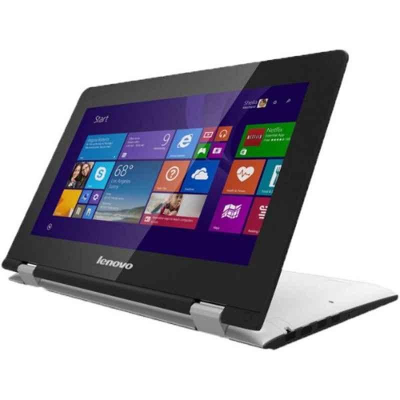 Lenovo Yoga 300 N3060 White Laptop with Intel Celeron N3060/4GB/32GB/Win 10 & 11.6 inch Display, 80M100W-AAX