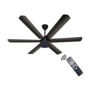 XUGA Jovian F6B 32W 5 Star 320rpm Smoke Brown BLDC 6 Blade Ceiling Fan with Remote & 5 Years Warranty on Motor, Sweep: 1200 mm