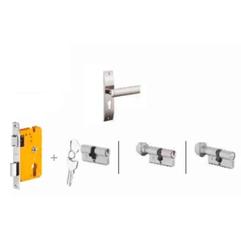 Dorset Dave HL DAV 8 inch Zinc SC Finish Lock Set with Both 70mm Side Key Cylinder (Pack of 2)
