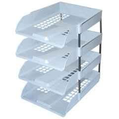 Omega 1745 4 Pcs Grey Excel Office Tray Set