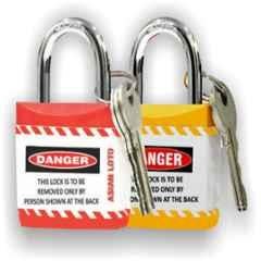 Asian Loto Red & Yellow Regular Shackle Jacket Padlock, ALC-LPR-RY (Pack of 2)