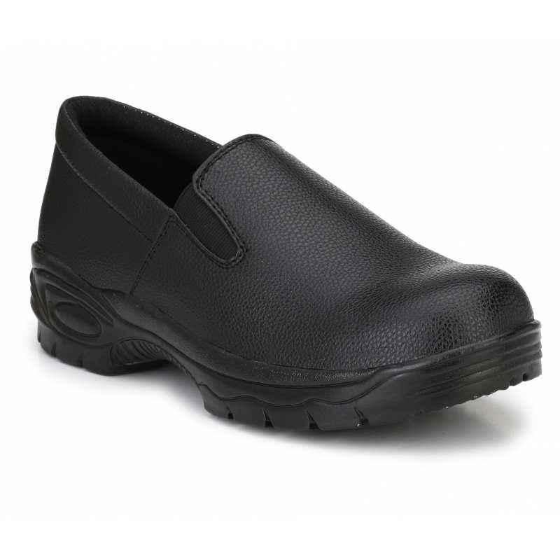Kavacha S28 Black Steel Toe Work Safety Shoes, Size: 9