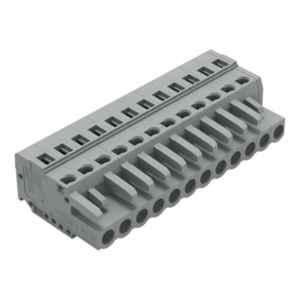 Wago 2.5 Sqmm 5mm 12 Pole Gray 1-Conductor Female Connector Cage Clamp, 231-112/026-000