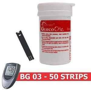 Dr Morepen Dr. Morepen Glucbo One Bg 03 Lood Glucose 25 Pcs Test Strips with 50 Pcs Glucometer Strips Box