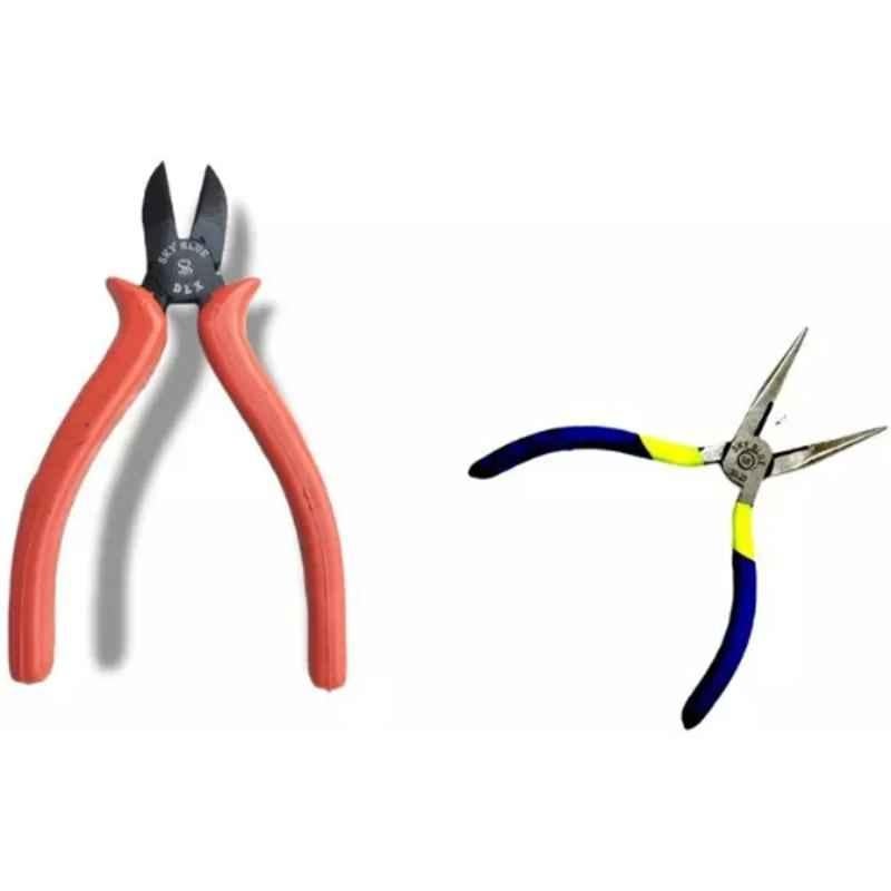 Sky Blue 2 Pcs 7.8 inch Diagonal Plier Combo, SBE_PLIER_COMBO_MOD_00856