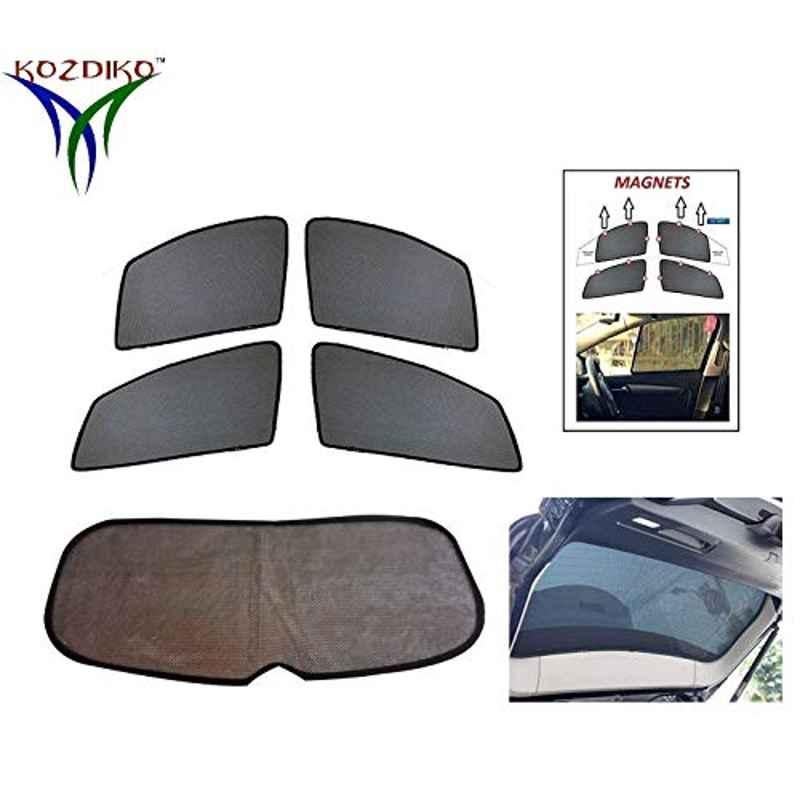Kozdiko 4 Pcs Black Car Half Magnetic Sunshade Curtain with Dicky Set for Mahindra Thar
