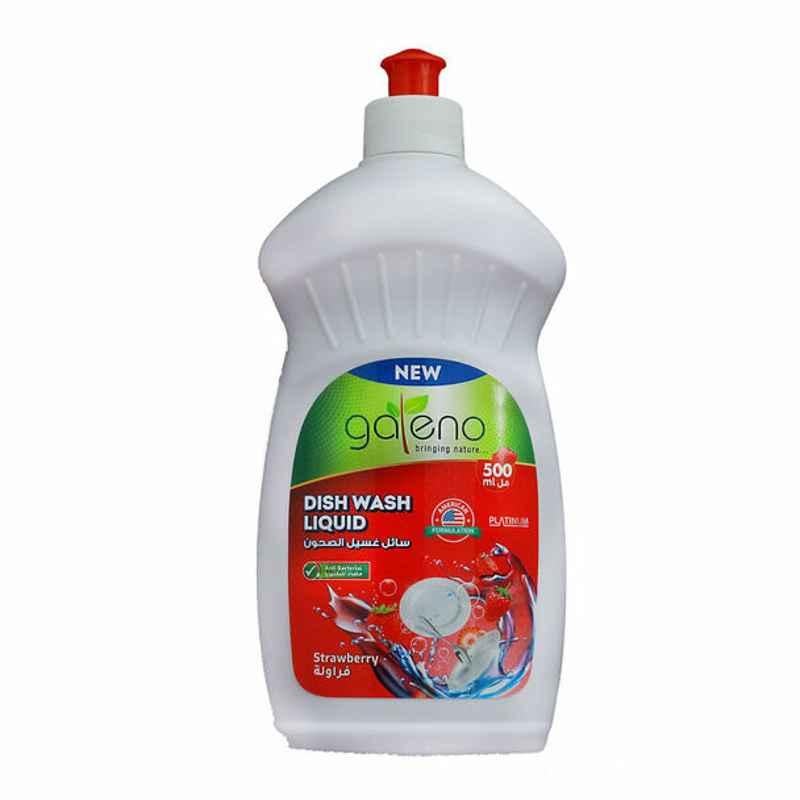 Galeno Anti-Bacterial Dish Wash Liquid, GAL0179, Strawberry, 500ml