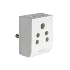 Gold Coast 6A 3 Pin Polycarbonate White Multi Plug Adaptor, 2146-WH