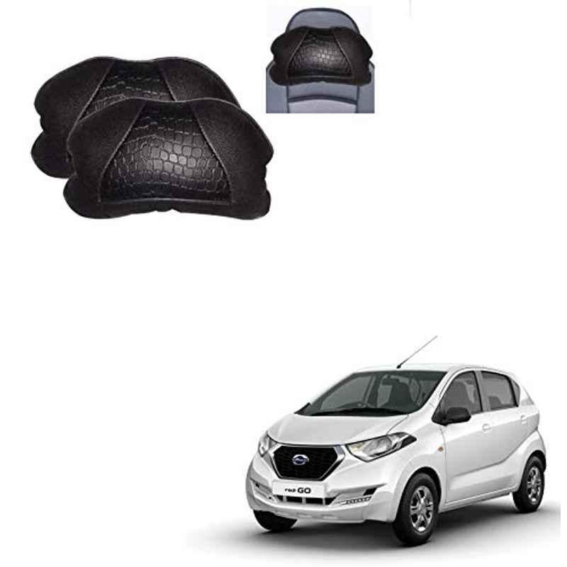 Kozdiko 2 Pcs Black Neck Rest Cushion Pillow Set for Datsun Redi Go