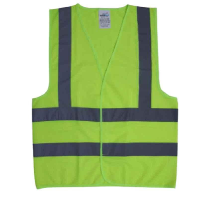 Vaultex ORB Yellow Polyester Knitted Fluorescent Reflective Fabric Vest, Size: 2XL (Pack of 5)