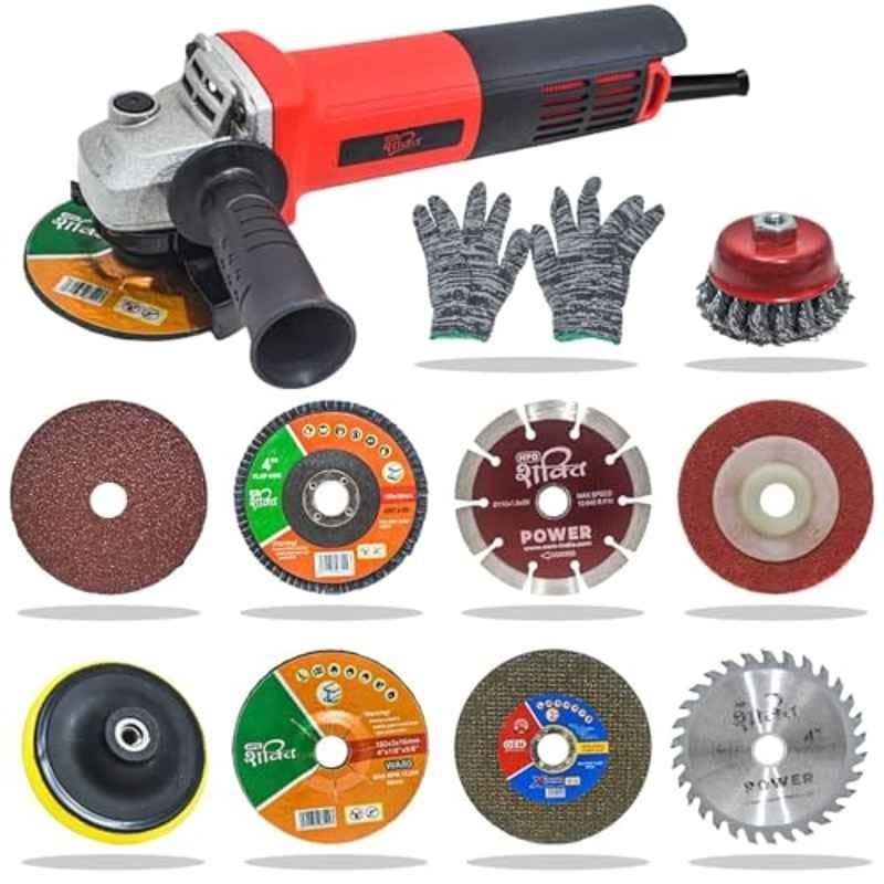 HPD Shakti 4 inch 900W Metal Angle Grinder with 9 Blade for Metal, Wood, Tile Grinding & Polishing, AG1