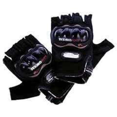 AOW Pro Biker Half Gloves (Black, XL Size.)
