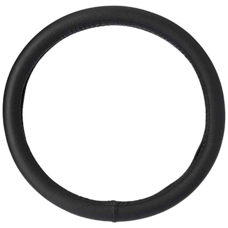 Enexoya PU Leather Black Stichable Steering Cover for Mahindra Nuvosport, SC105070