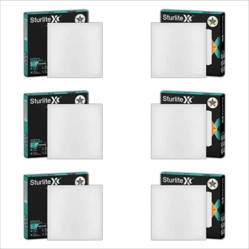 Sturlite Lexxo 15W 1500lm Cool White Square LED Surface Light (Pack of 6)