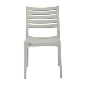 Supreme Omega Plastic Globus Grey Chair without Arm (Pack of 4)