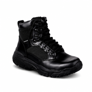Skechers 77533 Leather without Steel Toe Black Tactical Work Safety Boots, Size: 11