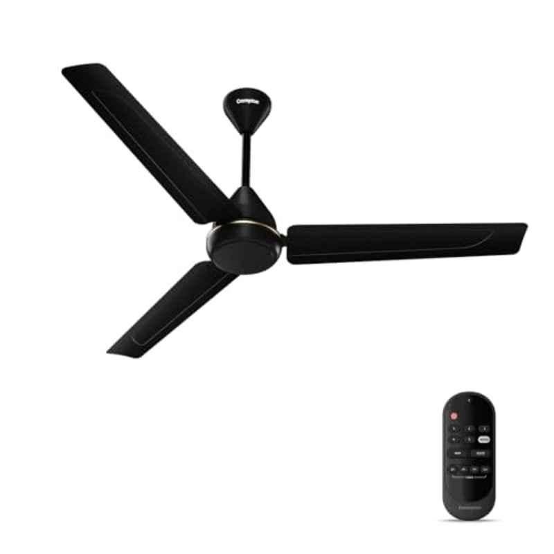 Crompton Energion Hyperboost 32W 350rpm Matte Black 5 Star BLDC Ceiling Fan, Sweep: 1200 mm
