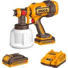 Ingco 800ml/min 20V 0.1-0.2bar Cordless Spray Gun with Battery & Charger, CSGLI20042