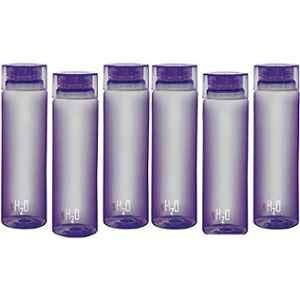 Cello 1000ml H2O Purple Plastic Water Bottle (Pack of 6)