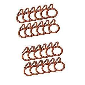 Smart Shophar 1.2 inch Plastic Brown Nemani Curtain Ring, SHA60CR-NEMA-BR1.25-P24 (Pack of 24)