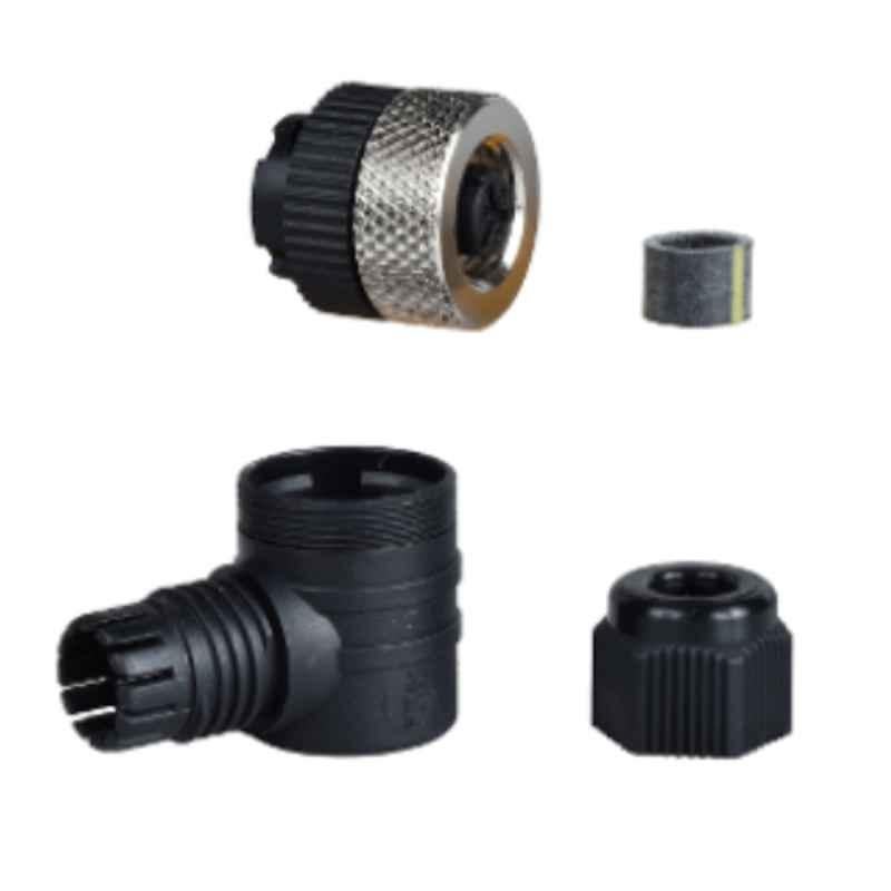 Schneider 4A 1/2 inch 20UNF 3 Pin Female Elbowed Connector, XZCC20FCM30B