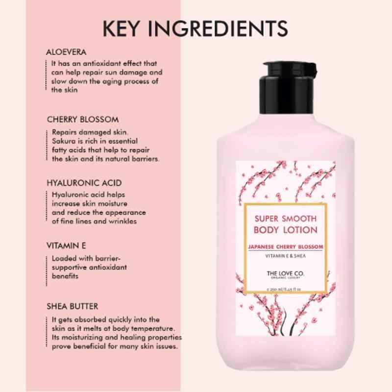 The Love Co 250ml Japanese Cherry Blossom Body Lotion, 8904428001422