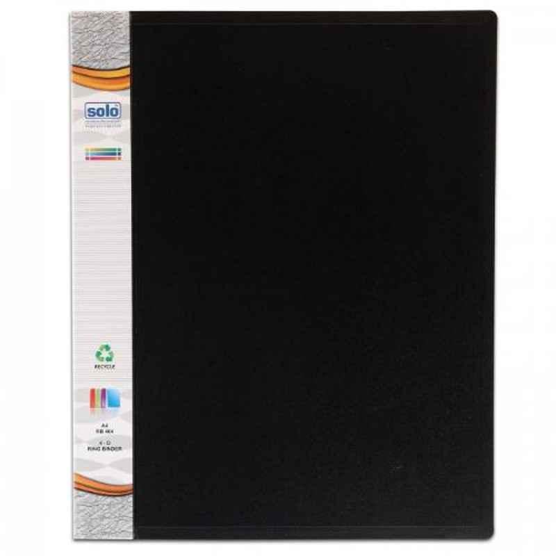 Solo A4 Black 4-D Ring Binder, RB404 (Pack of 18)