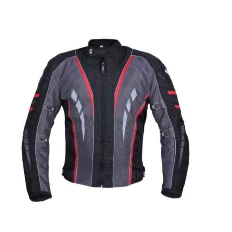 Biking Brotherhood Red Rubberized Navigator Jacket, Size: Small