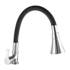 10X Brass Wall Mount Chrome Plated Black Sink Tap, SN-89009