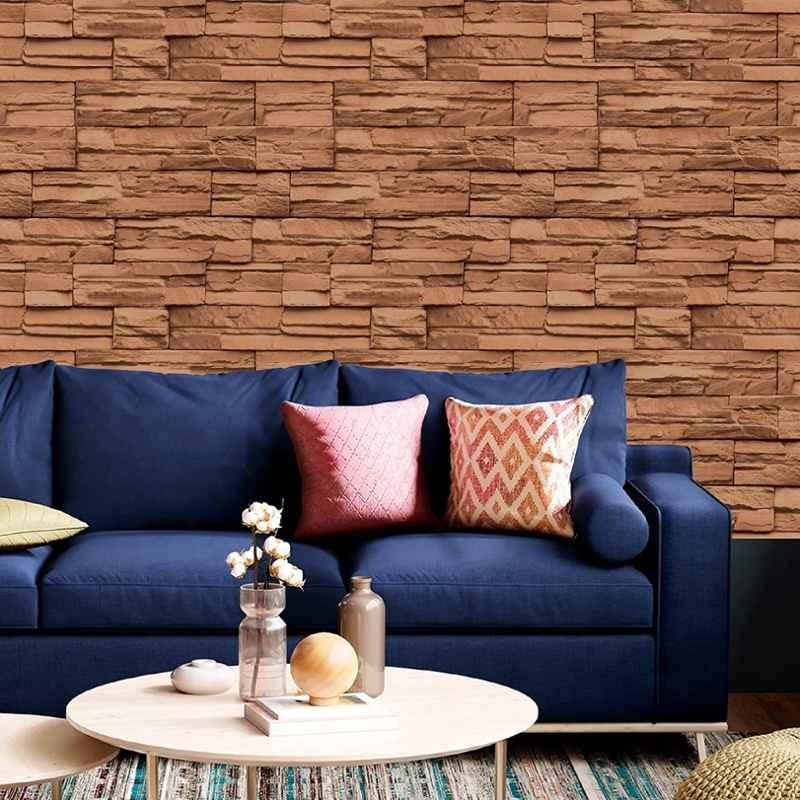Asian Paints EzyCR8 300x45cm Paper Stone Textured Self Adhesive Wall Sticker, HPCA25773