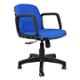 Caddy PU Leatherette Black & Blue Adjustable Office Chair with Back Support, DM 74 (Pack of 2)
