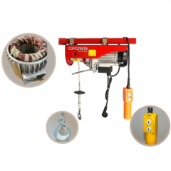 Crown Power 1.5 Ton 8mm Mini Electric Wire Rope Hoist with 20m Wire Rope, PA1500