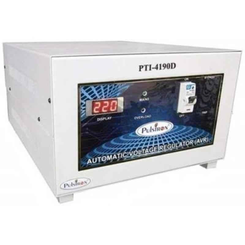 Pulstron PTI-4190D 4kVA 190-300V Single Phase Light Grey Automatic Mainline Voltage Stabilizer