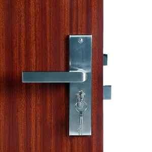 Handle Waala MG201 8 inch 60mm Stainless Steel Satin Finish Cylindrical Plate One Side Key Mortise Door Lock Set