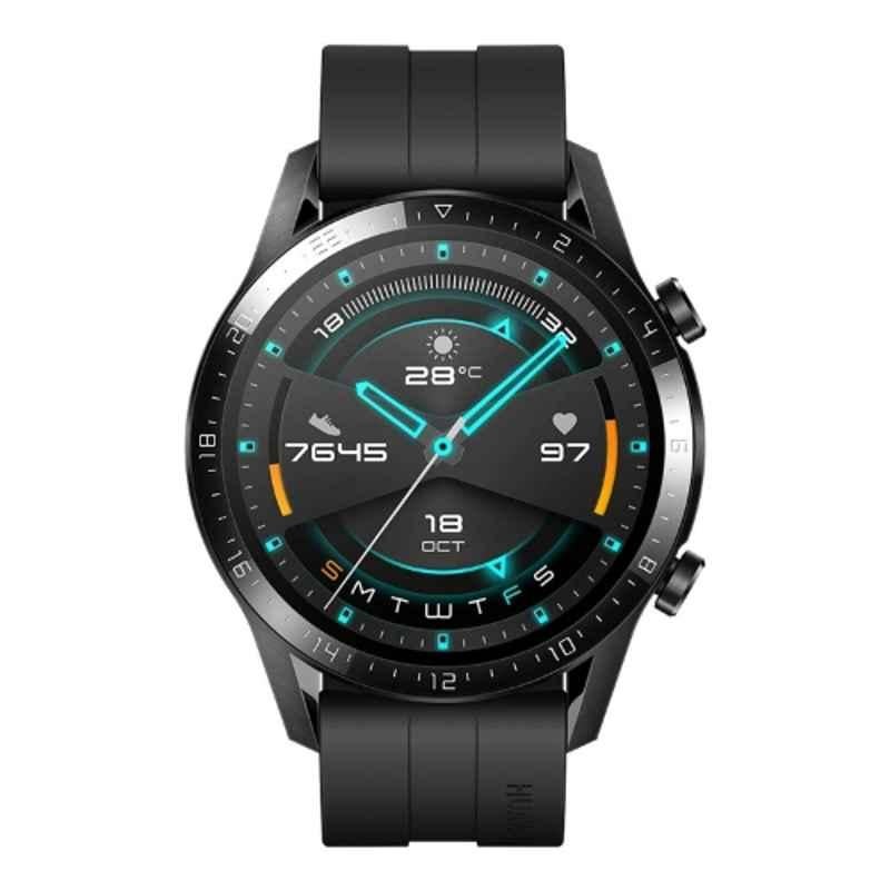 Huawei Watch GT2 Sports 1.39 inch Matte Black Smart Watch, HUW-GT2-LATONA-BLK