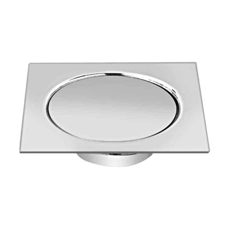 Sanjay Chilly TOF-SPU-125 5 inch Three 'O' Four Stainless Steel 304 Square Pop UP Floor Grating with Bowl & Rim, SC99000317