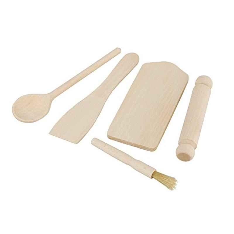 Tala 10A11056 5 Pcs Wooden White Childrens Baking Set