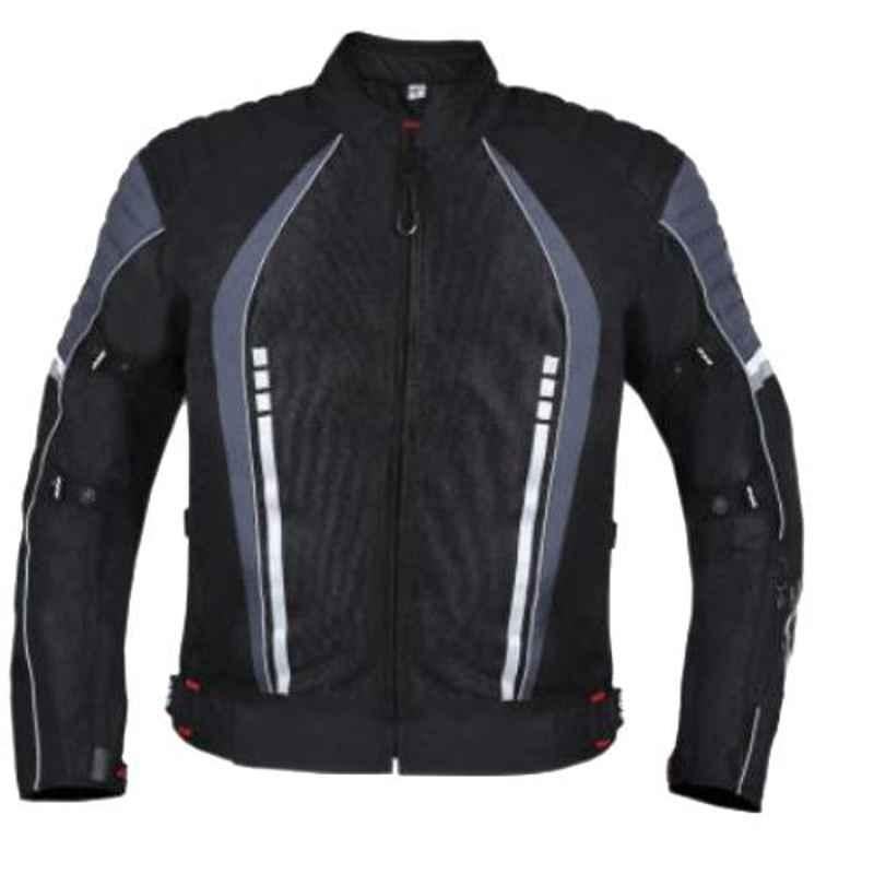 Biking Brotherhood Grey Cordura & Mesh Panel Voyager Jacket, Size: 5XL