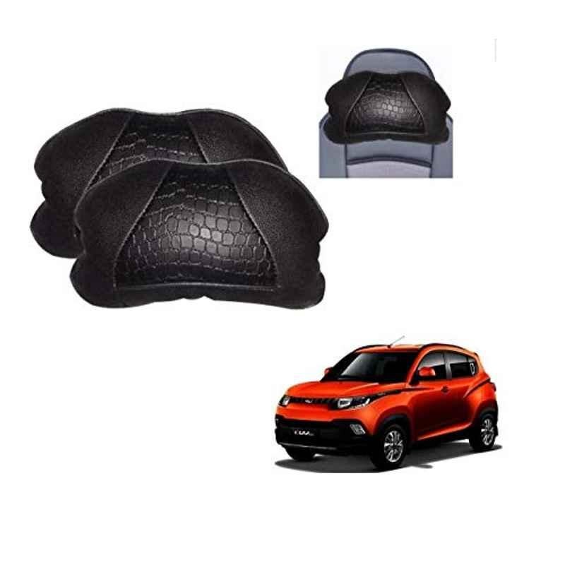 Kozdiko 2 Pcs Black Neck Rest Cushion Pillow Set for Mahindra KUV 100