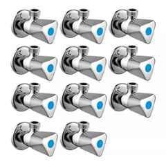 Fastgear Triangle Stainless Steel Silver Chrome Finish Angle Valve, FG114 (Pack of 11)