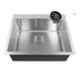 Spazio 24x18x10 inch Stainless Steel Silver Matt Finish Single Bowl Kitchen Sink with Glass Rinser, Waste Drain, Waste Pipe & Fruit Basket