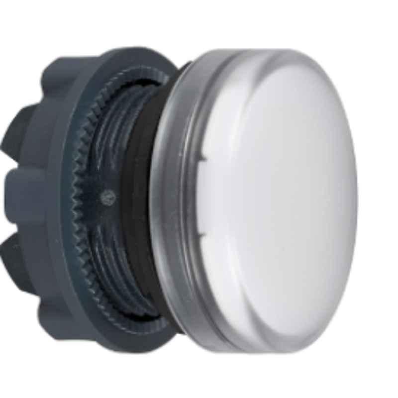 Schneider Harmony 22mm White Plain Lens Pilot Light Head for Integral LED, ZB5AV013