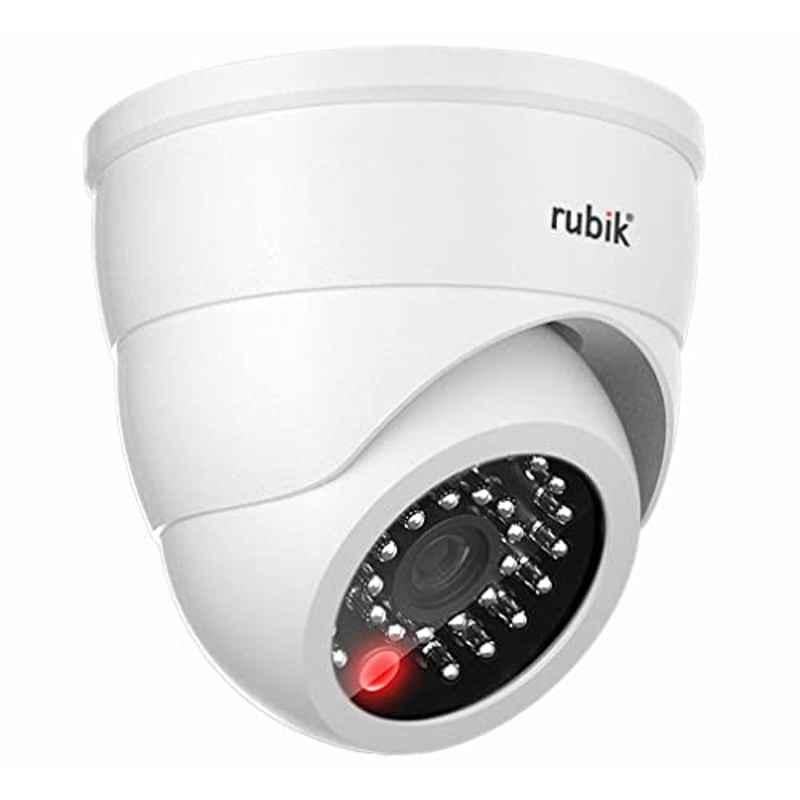 Rubik White Dummy CCTV Camera with Motion Sensor Solar Light