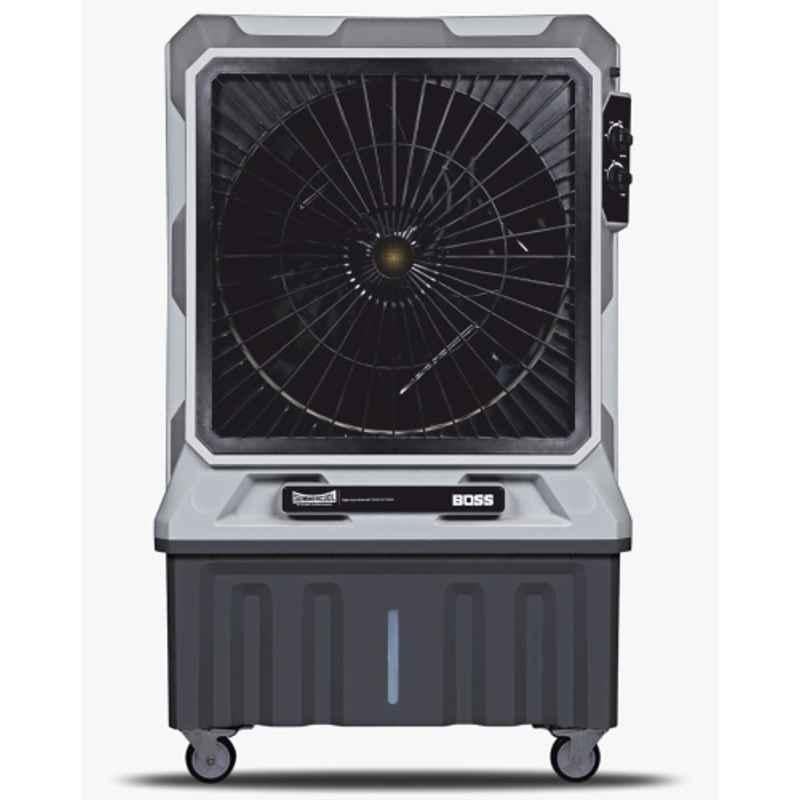 Summercool Boss 270W 130 Litre PP Grey Desert Cooler with Honeycomb Pad Cooling & 1 Year Warranty, NEWBOSSCOMM130L