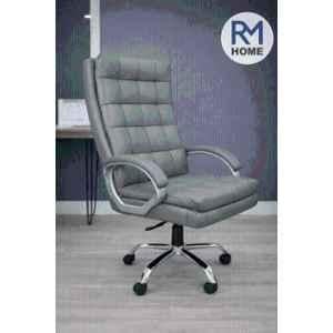 RM HOME Sera Premium Leather High Back Grey Executive Chair