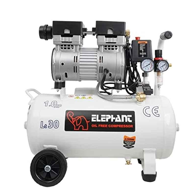 Elephant 1HP 30L Oil Free & Noiseless Air Compressor with Copper Winding Motor with 6 Months Warranty, AC30DC
