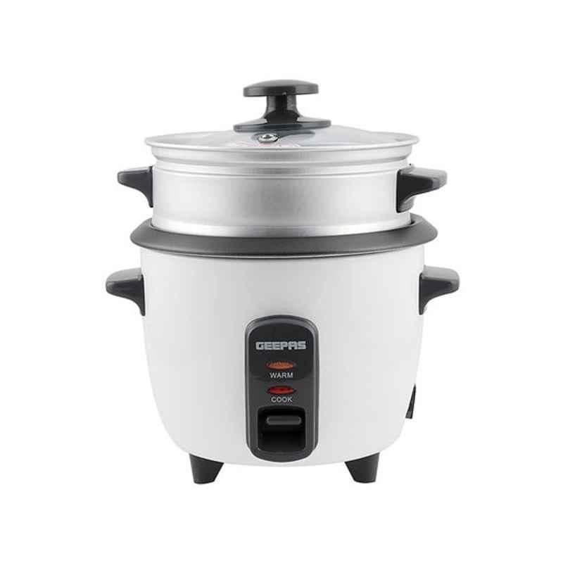 Geepas 0.6L White Electric Rice Cooker, GRC4324
